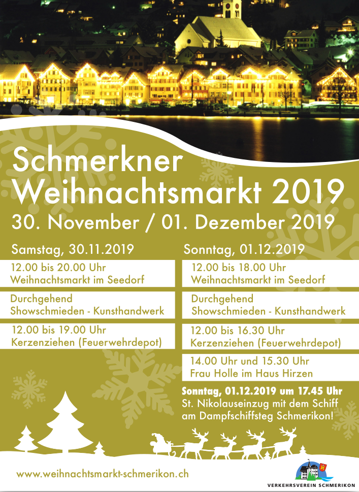 Flyer Weihnachtsmarkt Schmerikon 2019