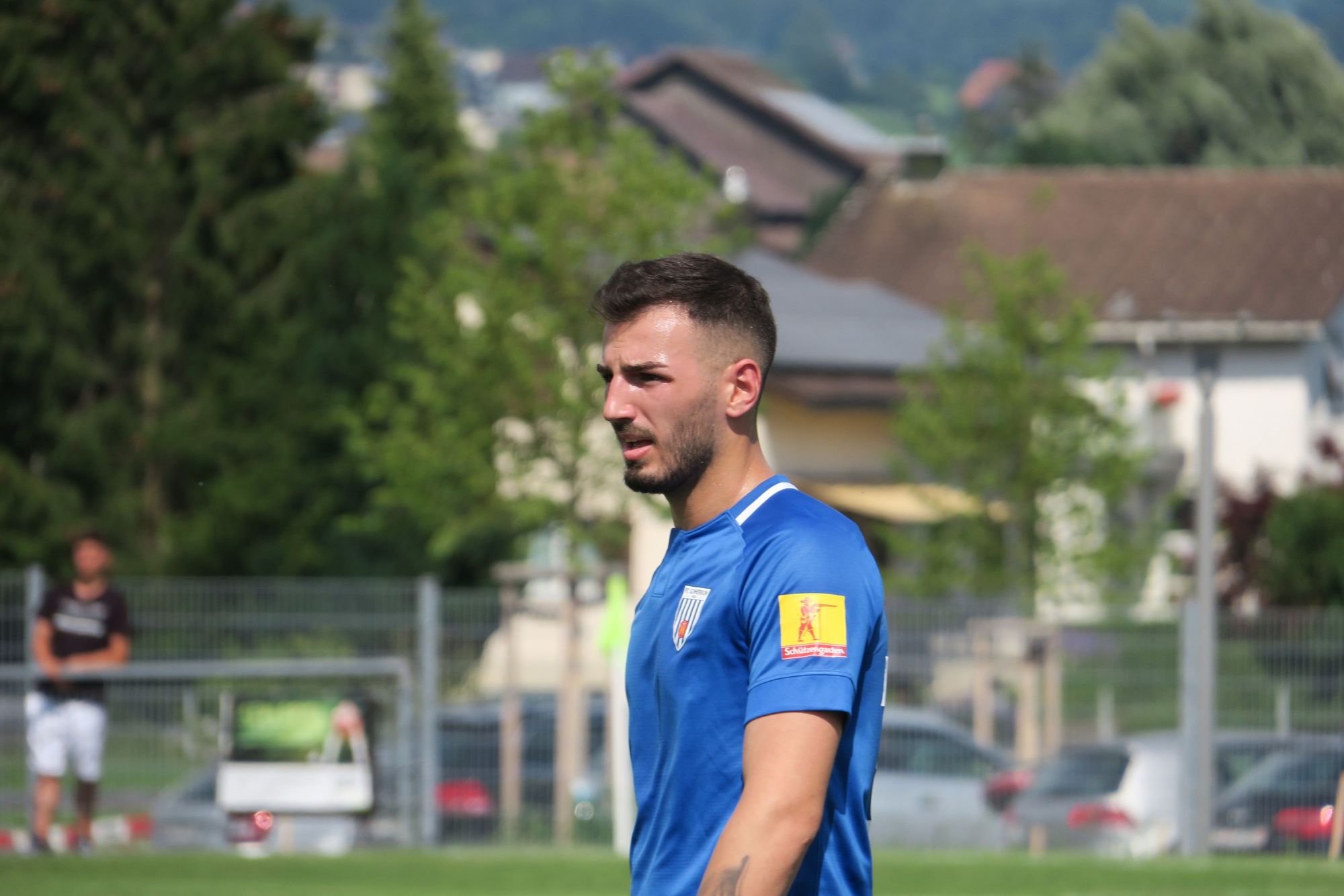 Gjejson Lleshaj vom FC Schmerikon am letzten Match gegen den FC Eschenbach am 26. Juni 2021 (Foto: Thomas Müller, 8716.ch)