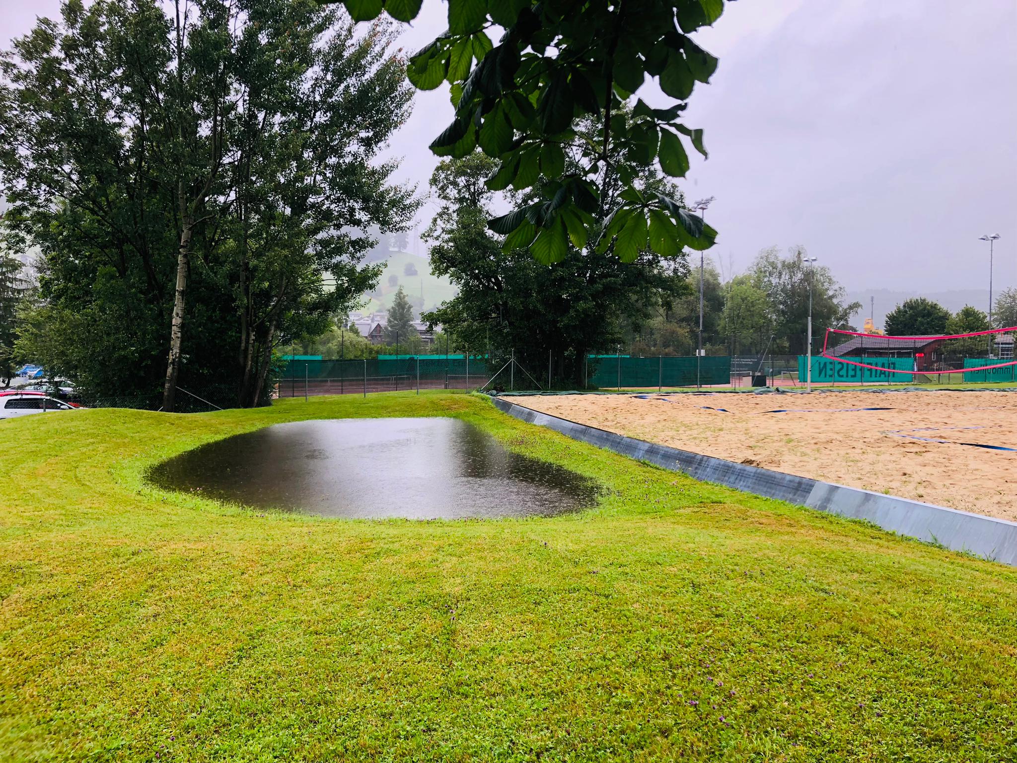 Hochwasser am 13.07.2021 in der Badi Schmerikon (Foto: Fränzi Ruh)