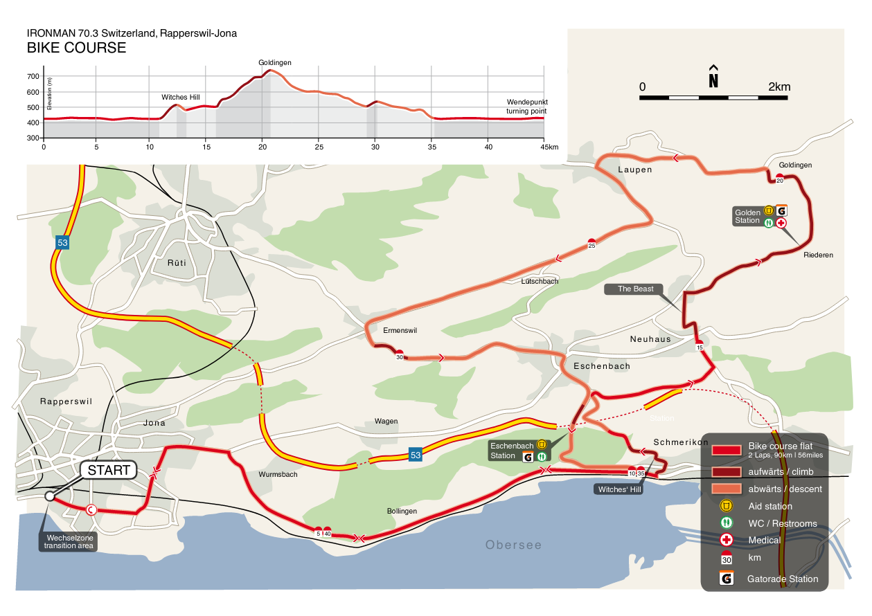 Die Radstrecke vom IRONMAN Rapperswil-Jona (Quelle: Ironman Webseite)