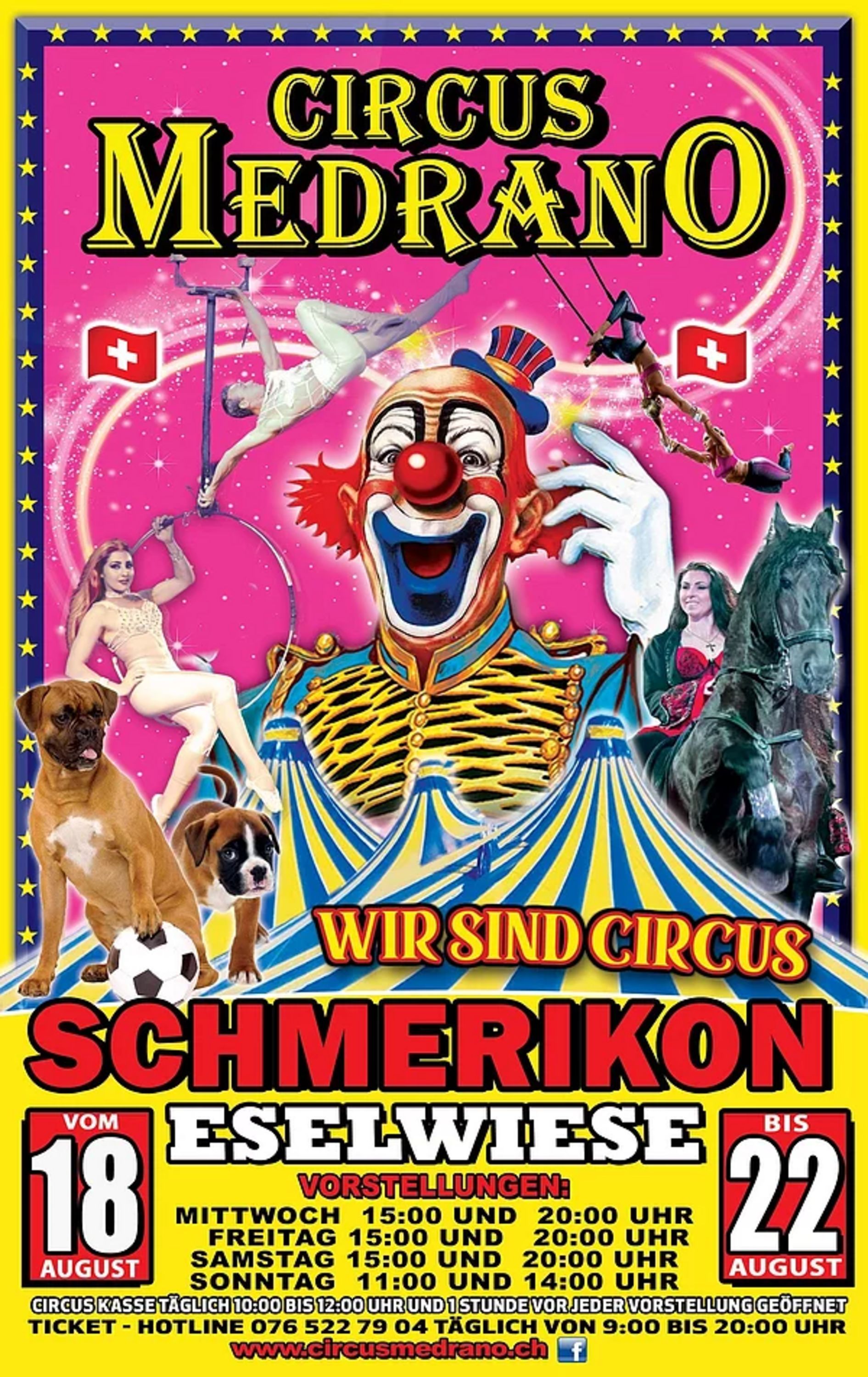 Plakat vom Circus Medrano (Quelle: Webseite Circus Medrano)