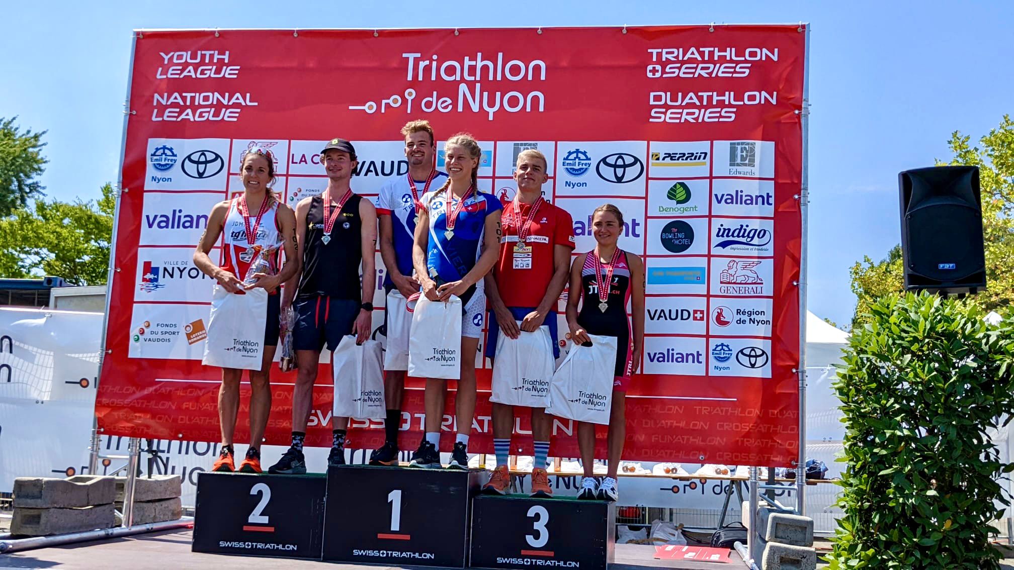 Schmerknerin Livia Wespe 3. Platz am Triathlon in Nyon