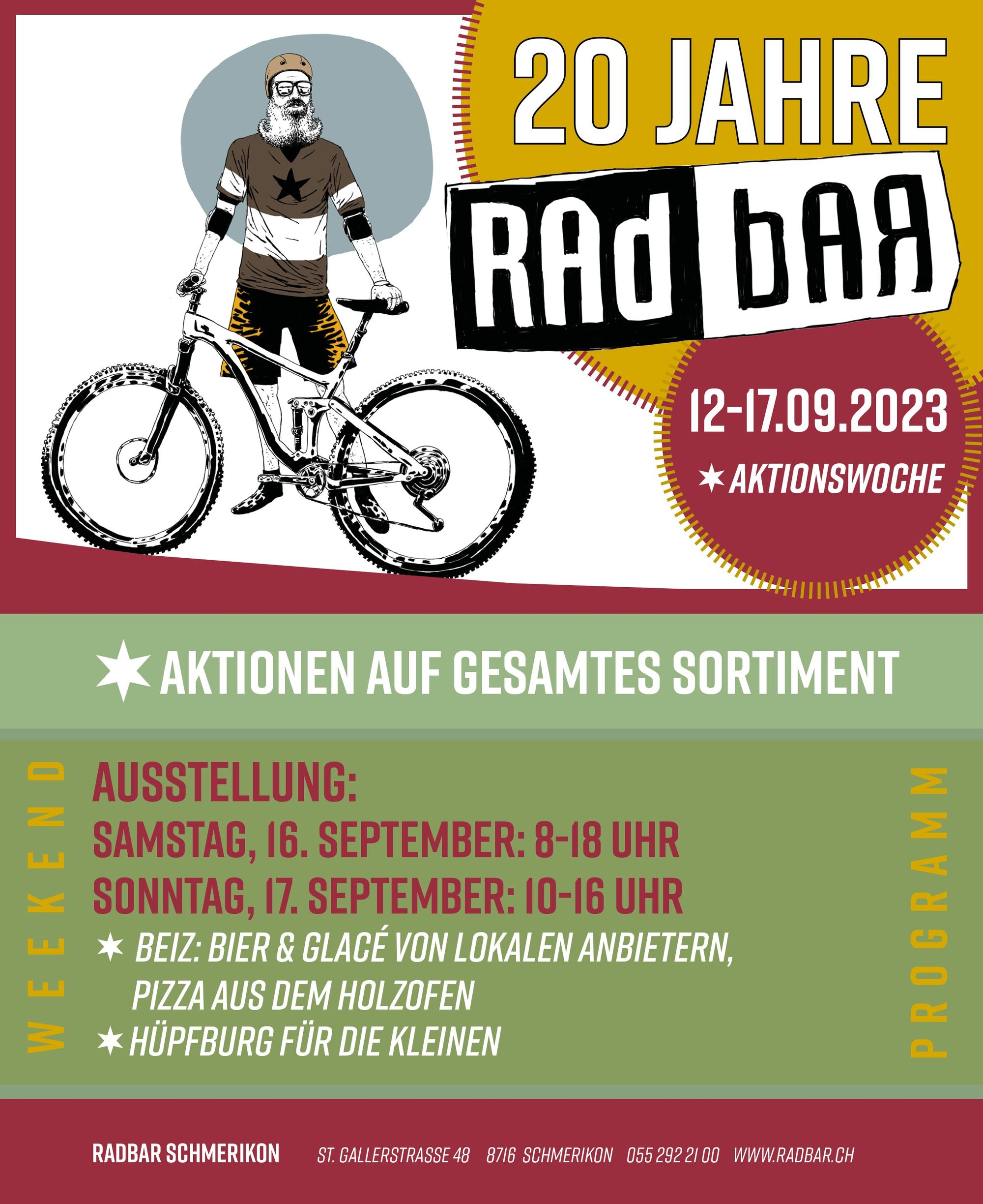 Flyer 20 Jahre Radbar Schmerikon