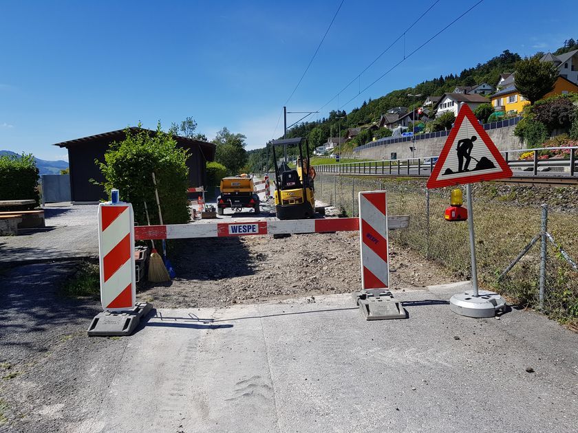 Erneuerung Strandweg beim Gebäude der Seepolizei