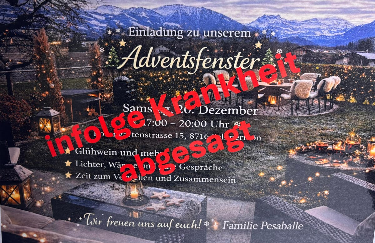 Adventsfenster 20.12.2025 abgesagt