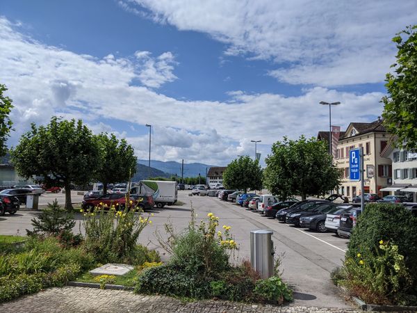 Der Dorfplatz in Schmerikon am 27.08.2021 (Foto: Thomas Müller, 8716.ch)