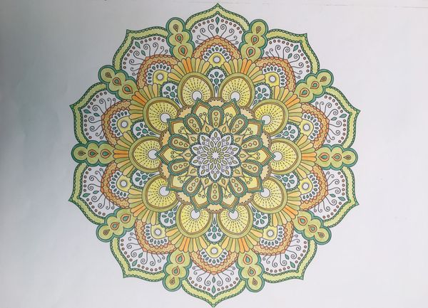 Mandala malen in der Bibliothek Schmerikon